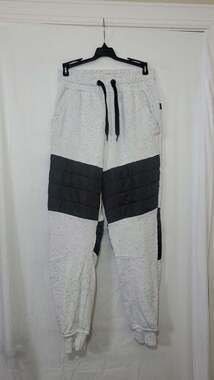 CSG Men's Speckled Fleece Quilted Panel Joggers Size Medium